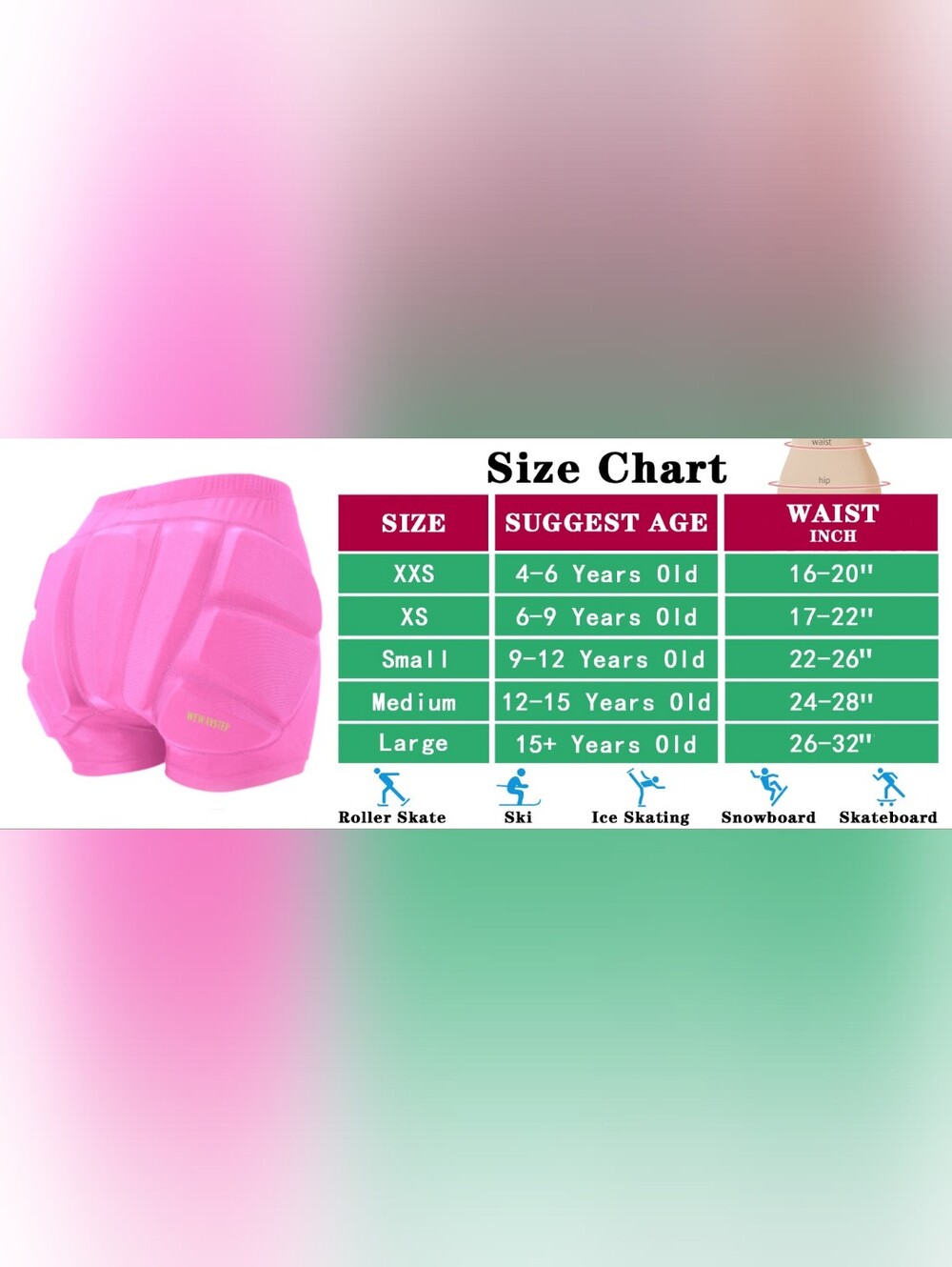 Wewaystep Kids Padded Protective Shorts